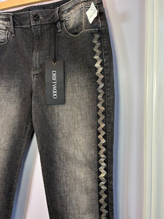 Driftwood Jackie Jeans with Silver Beaded Sides Size W29/L28 - Picture 2 of 5